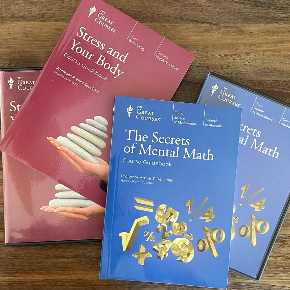 The Great Courses DVD Sets:  Secrets of Mental Math & Stress and Your Body